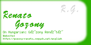 renato gozony business card